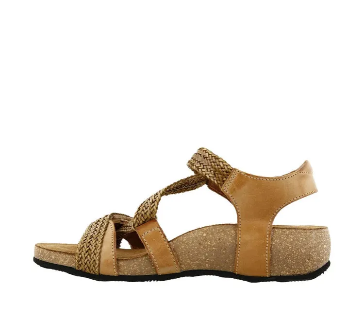 Taos Trulie Leather Sandal ~ Black ~ Honey ~ Stone