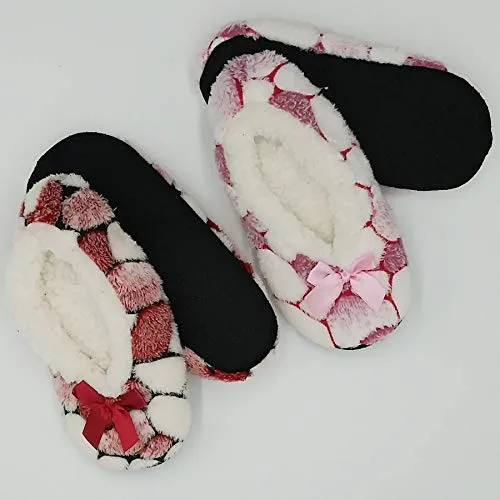 TeeHee Cute Comfy Cozy Fuzzy Slipper Socks for Women 2-Pack (R2029SLP)