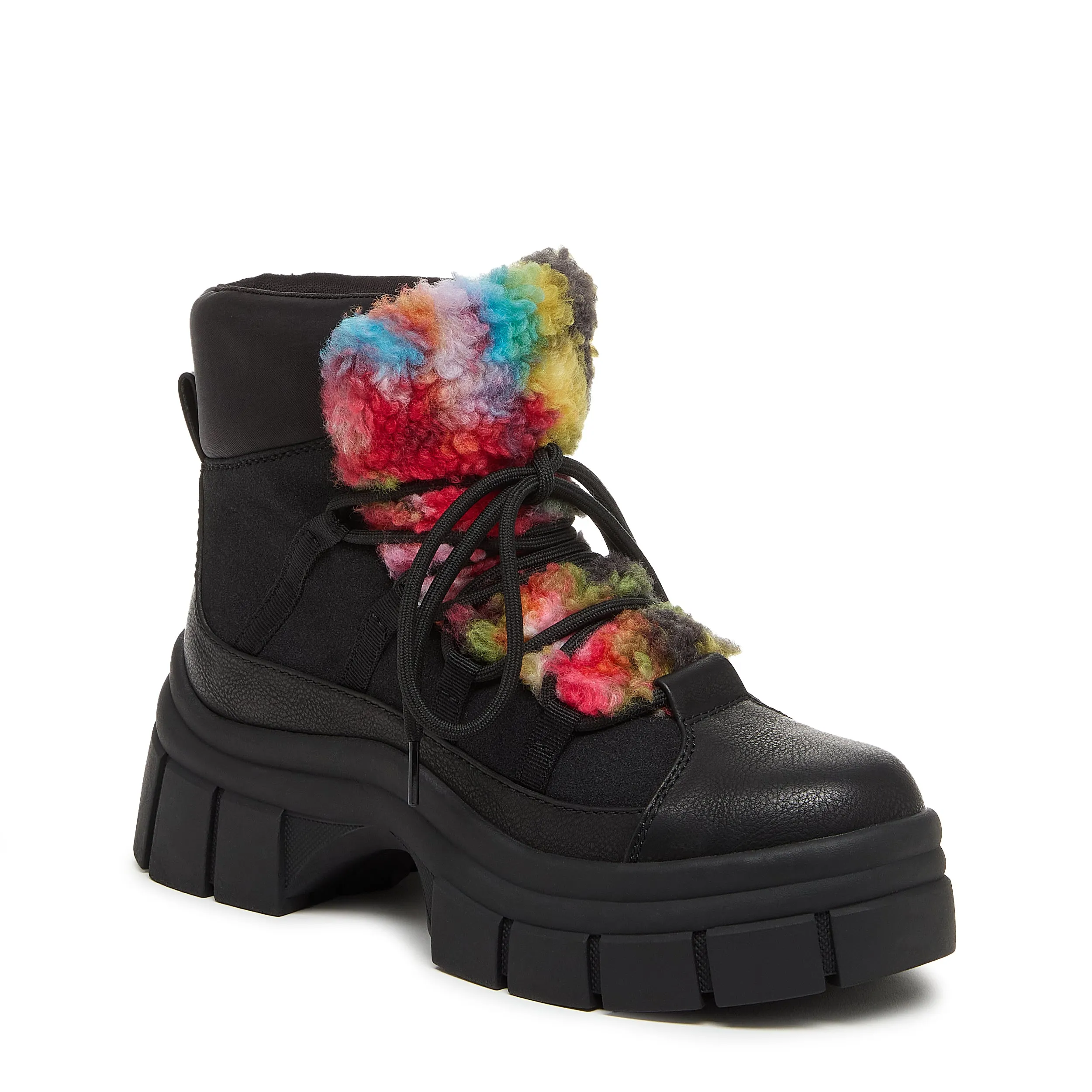 Tiger Black Rainbow Platform Bootie