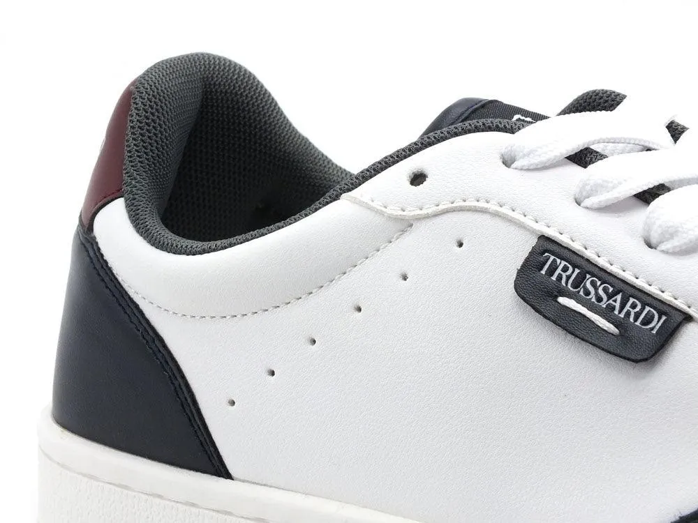 TRUSSARDI Scinus PU Sneaker White Blue Grey Bordeaux 77A00271