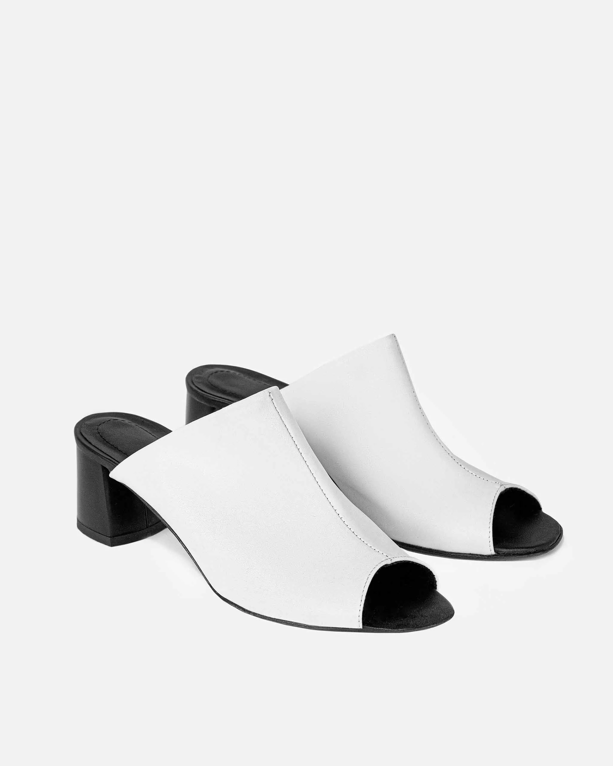 Uptown White Nopal cactus leather sandals - sample sale