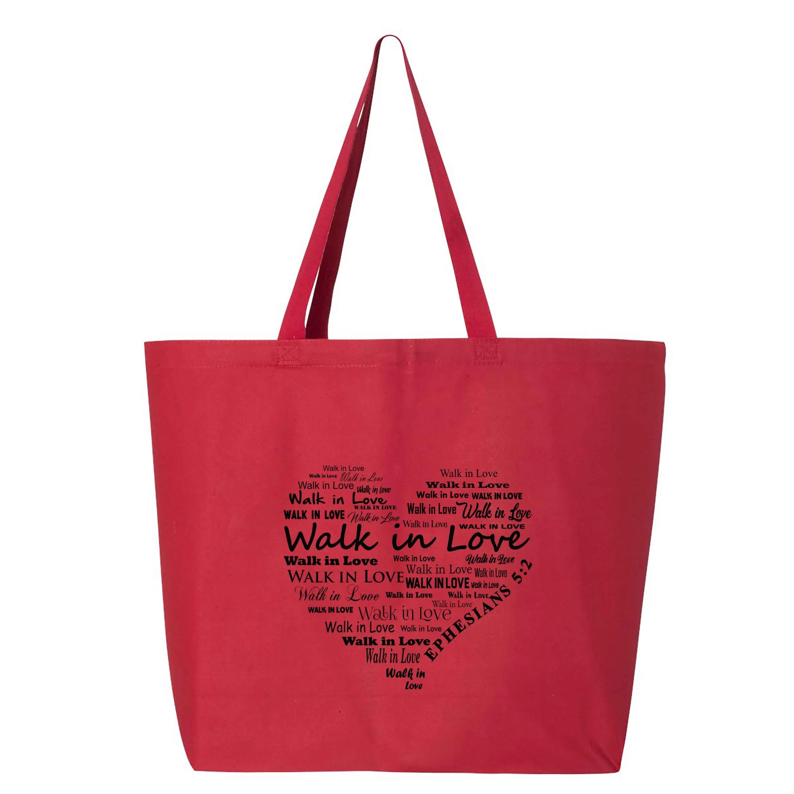 Walk In Love Jumbo Tote Canvas Canvas Bag